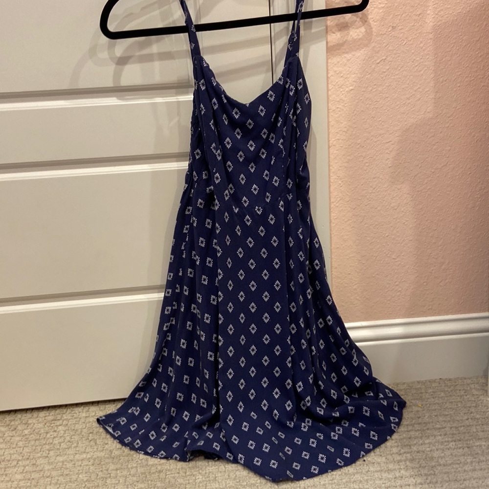 Navy and white sundress